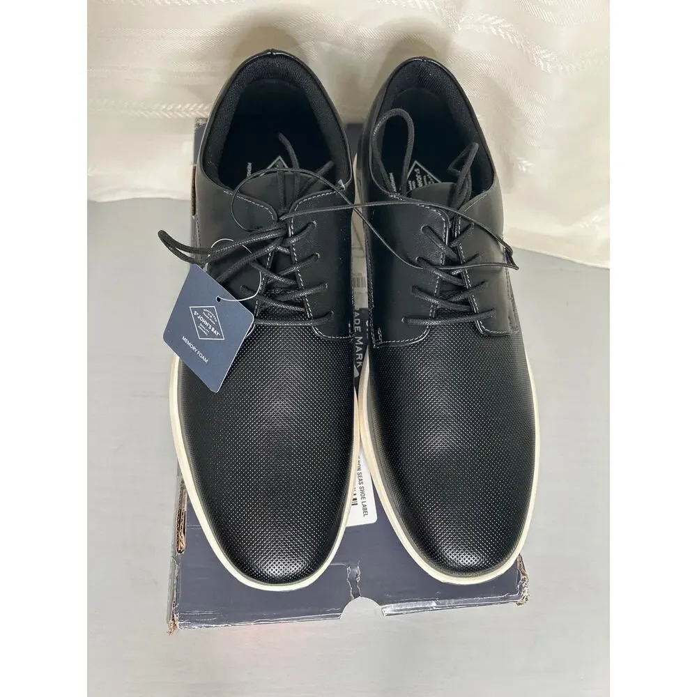 St. John's Bay Canton Mens Oxford Dress Shoes Black Size 10.5M Lace-Up NEW